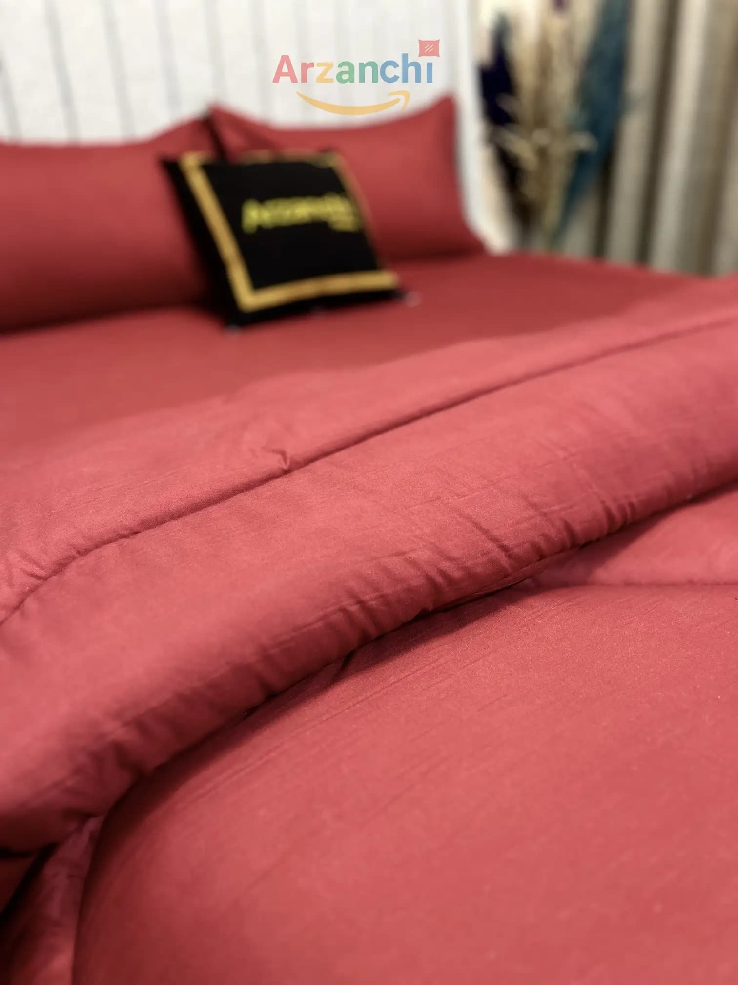 روتختی ساده زرشکی کد S633 ارزانچی — تصویر ۳