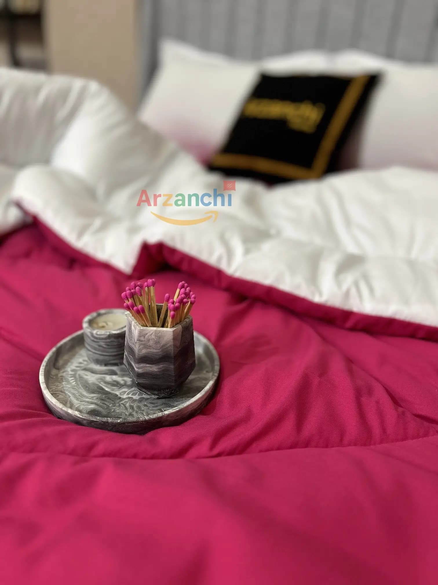 روتختی ساده سفید و سرخابی کد S701 ارزانچی — تصویر ۷