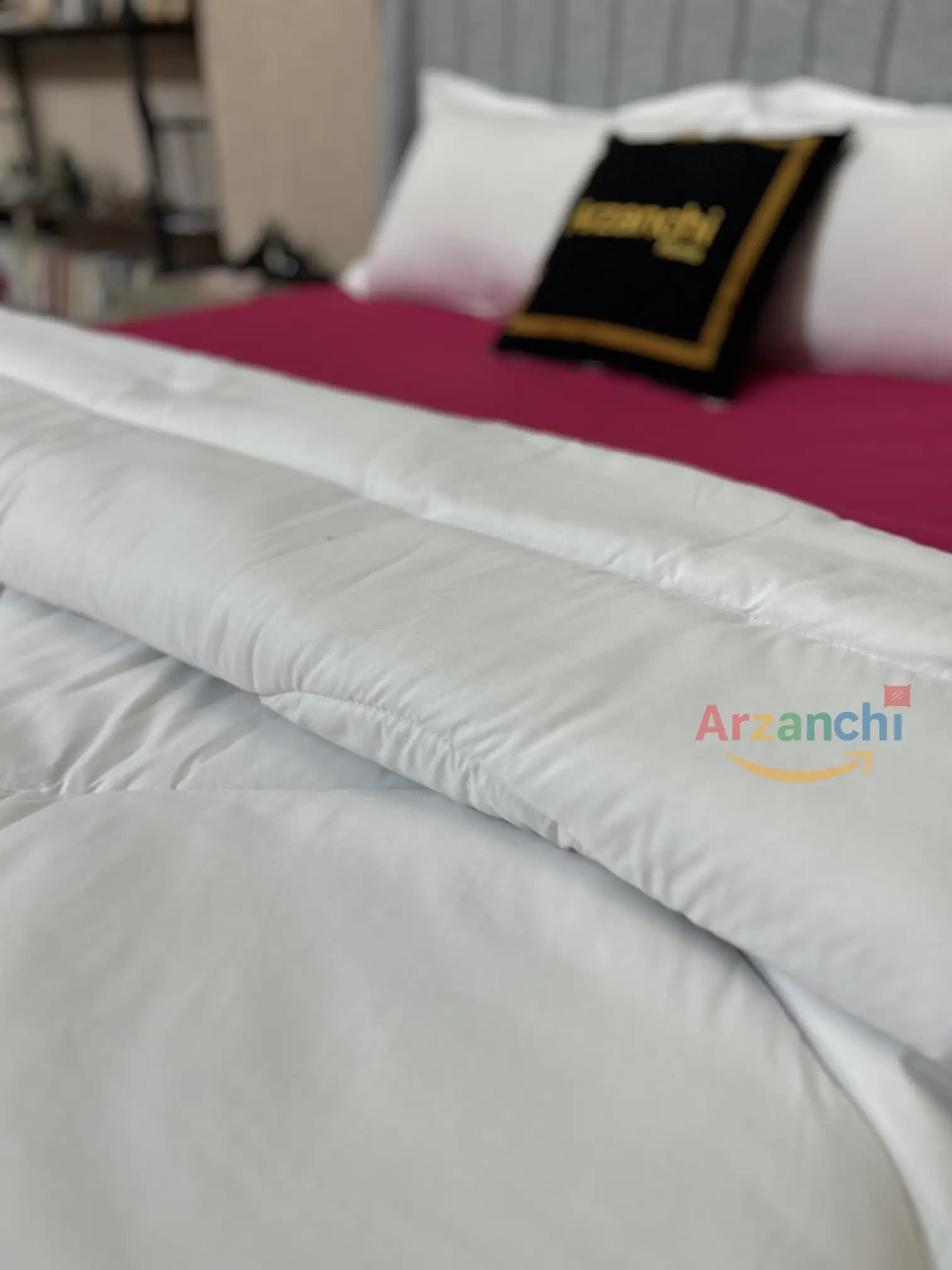 روتختی ساده سفید و سرخابی کد S701 ارزانچی — تصویر ۵