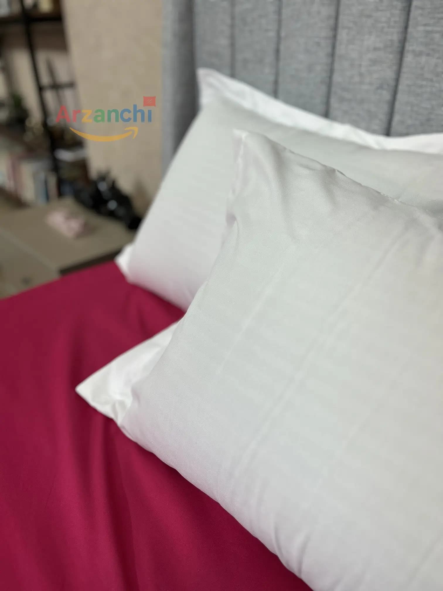 روتختی ساده سفید و سرخابی کد S701 ارزانچی — تصویر ۶