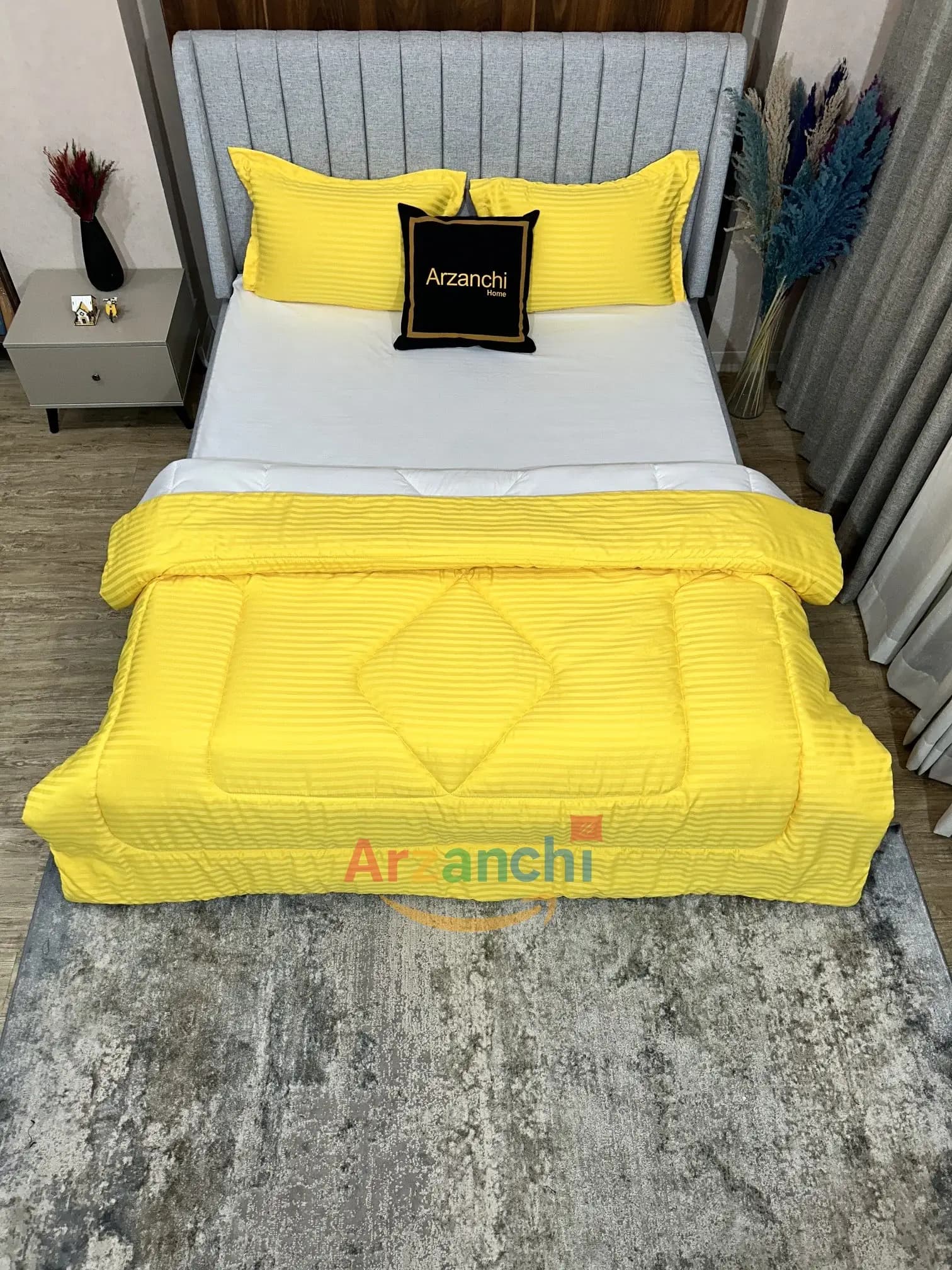 روتختی هتلی سفید و زرد کد H713 ارزانچی — تصویر ۲