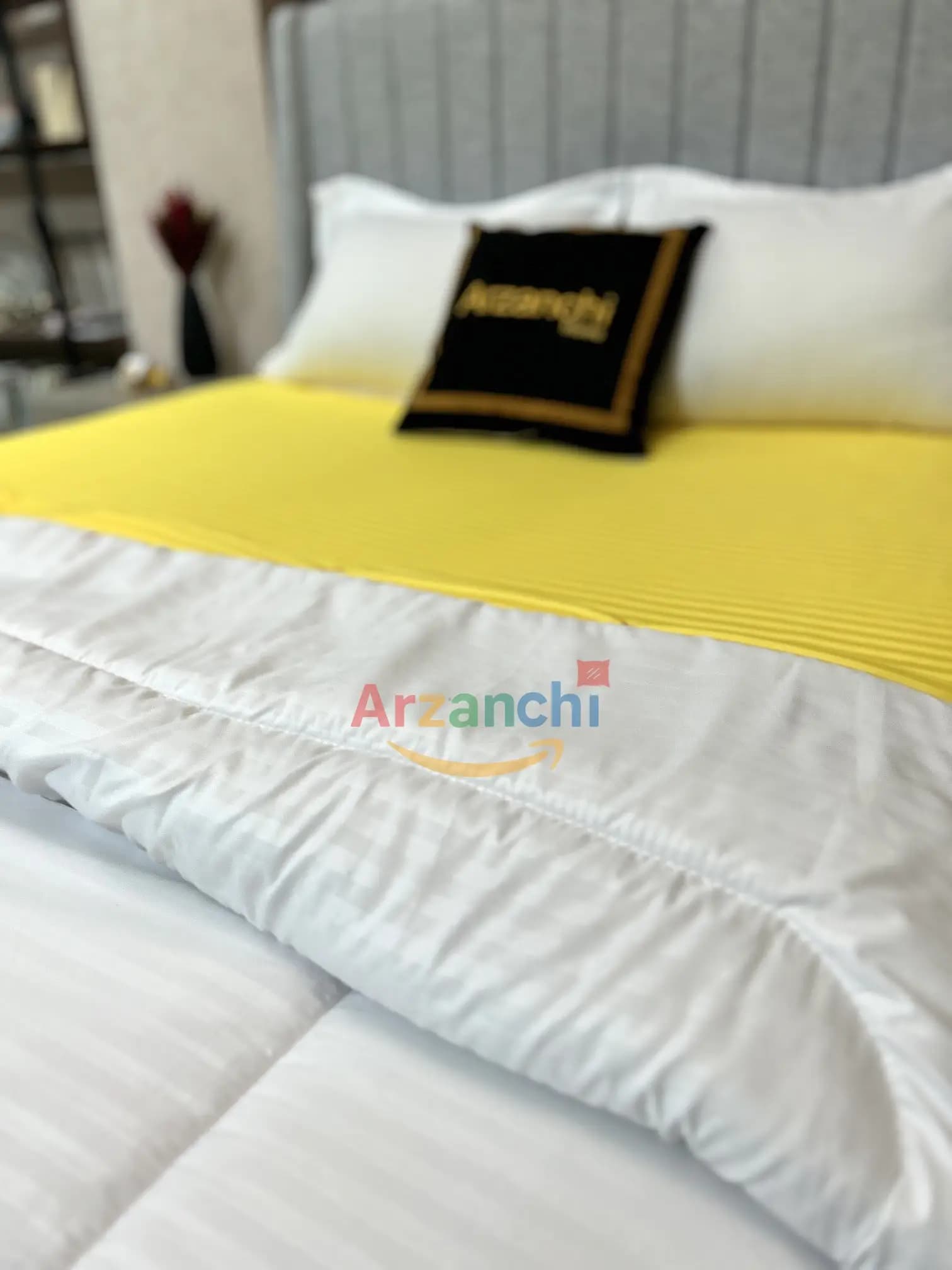 روتختی هتلی سفید و زرد کد H713 ارزانچی — تصویر ۶