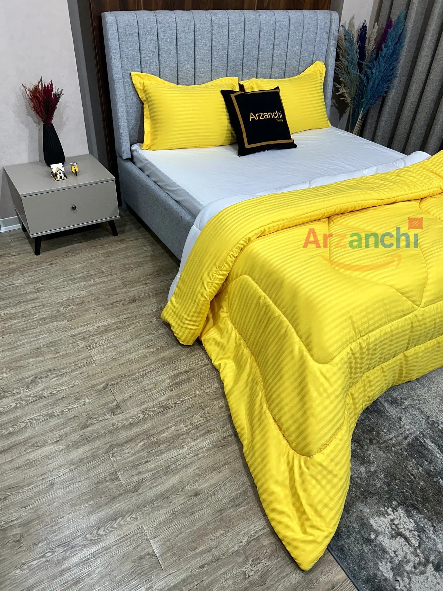 روتختی هتلی سفید و زرد کد H713 ارزانچی — تصویر ۳