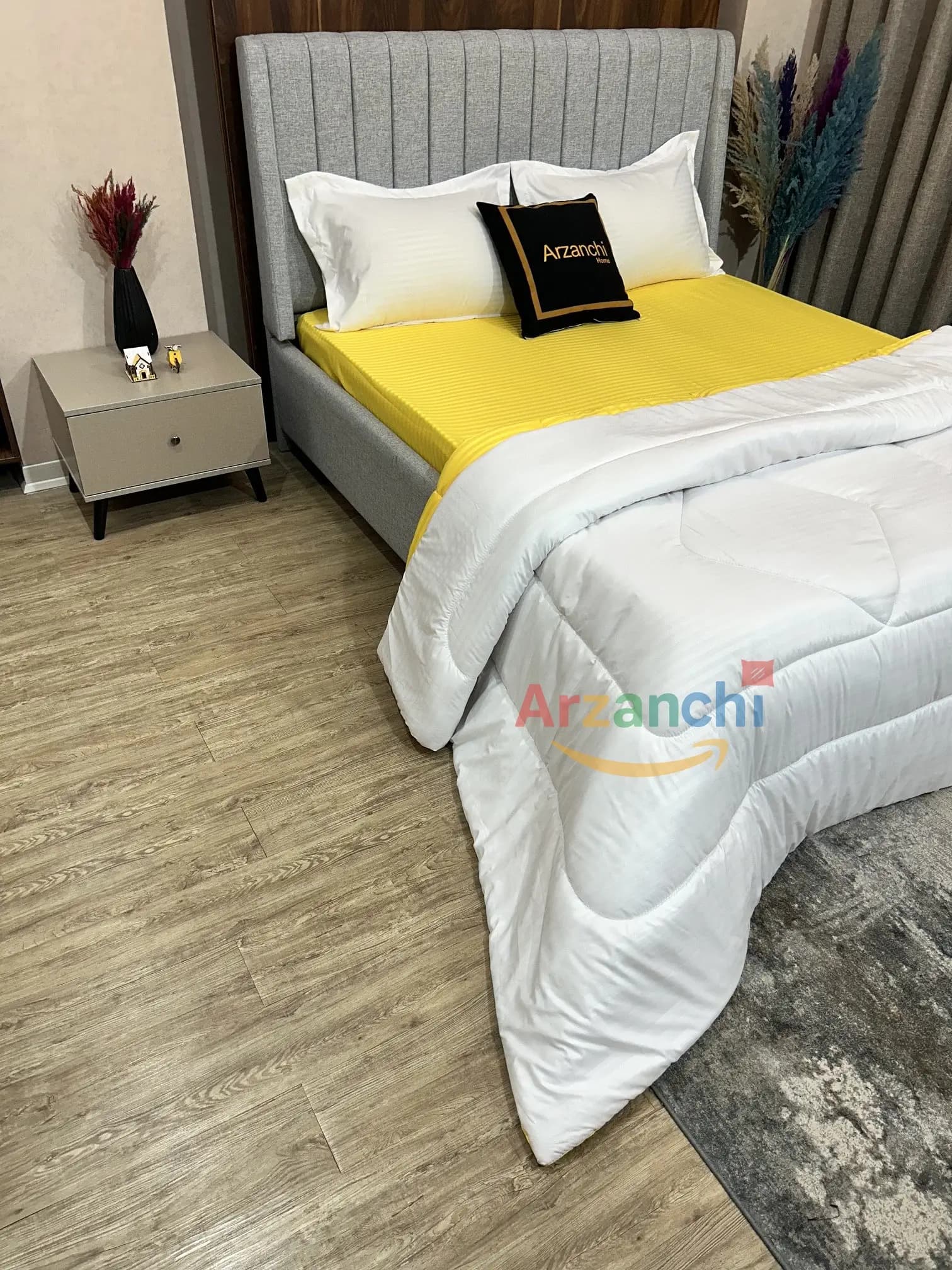 روتختی هتلی سفید و زرد کد H713 ارزانچی — تصویر ۴