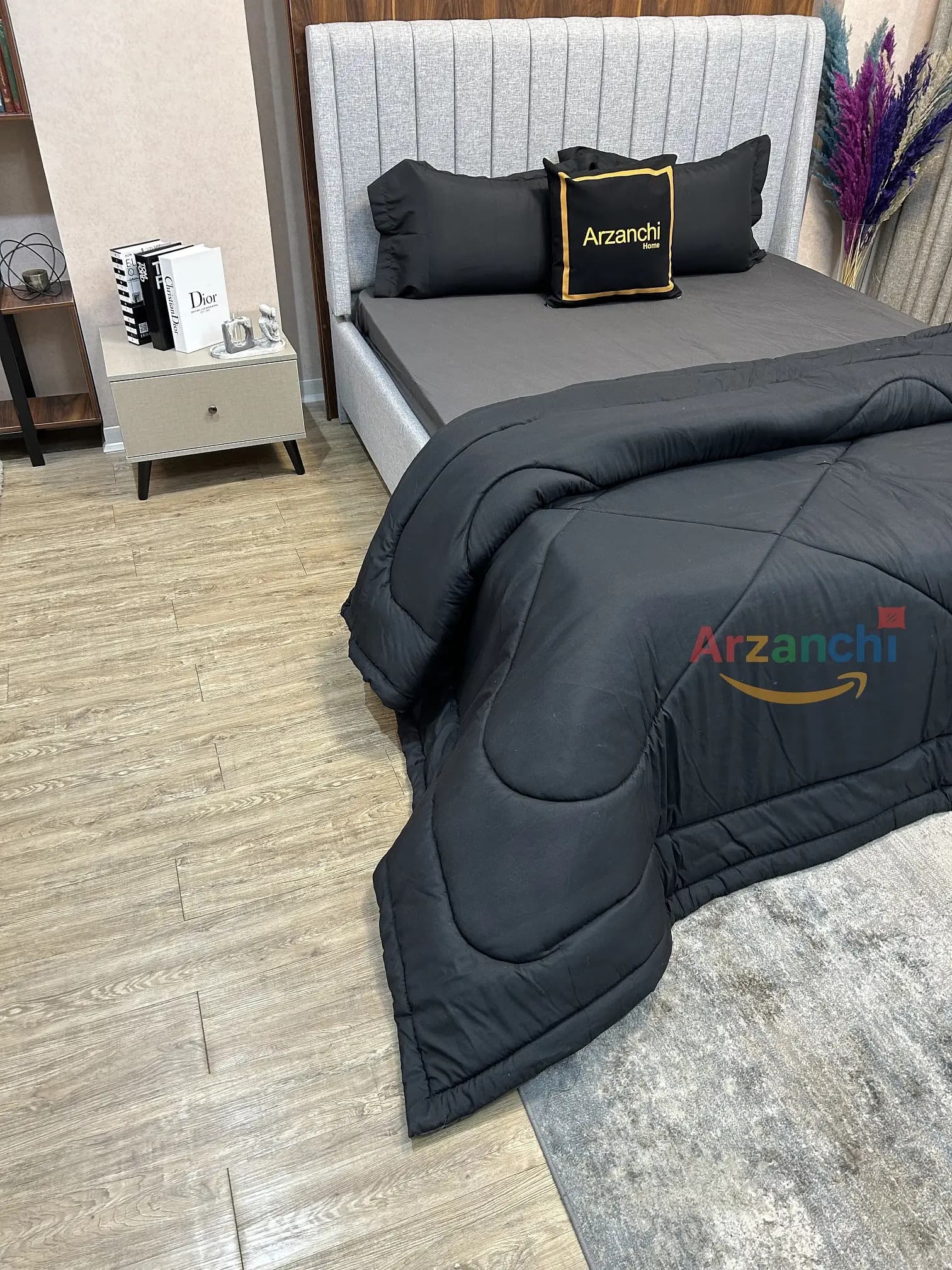 روتختی ساده مشکی و زغالی کد S460 ارزانچی — تصویر ۲