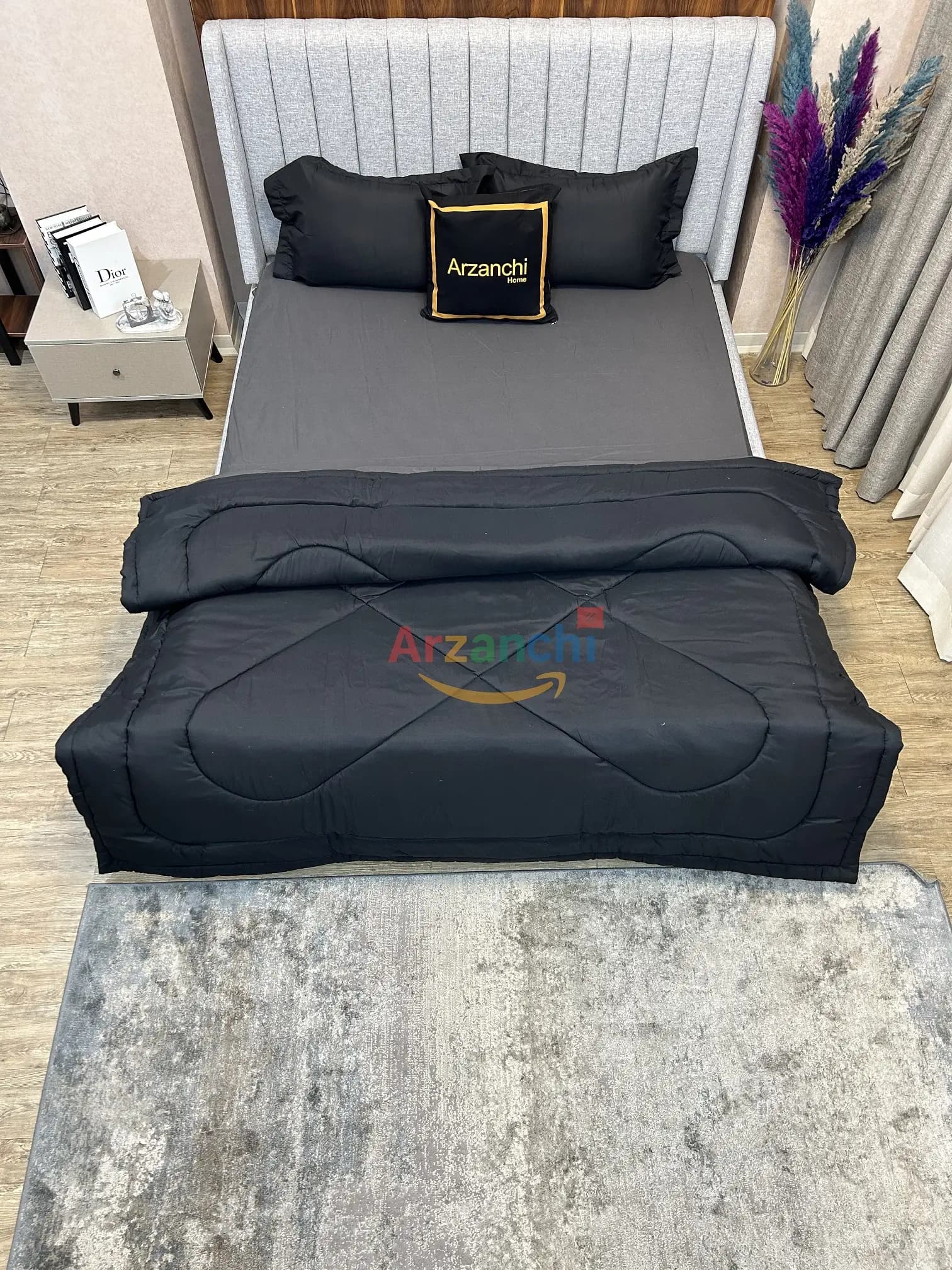 روتختی ساده مشکی و زغالی کد S460 ارزانچی