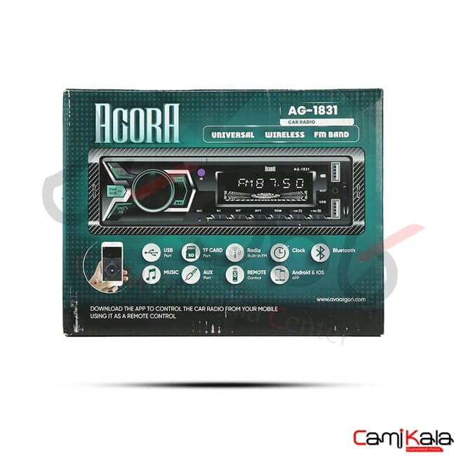 رادیو پخش بلوتوث دار دوفلش آگورا مدل AGORA AG-1831 — تصویر ۳