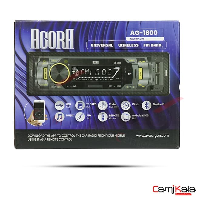 رادیو پخش بلوتوث دار دوفلش آگورا مدل AGORA AG-1800 — تصویر ۵