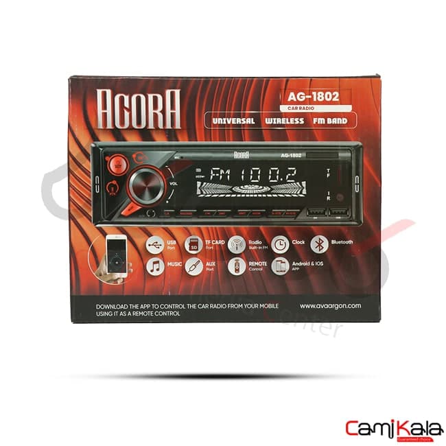 رادیو پخش بلوتوث دار دوفلش آگورا مدل AGORA AG-1802 — تصویر ۴