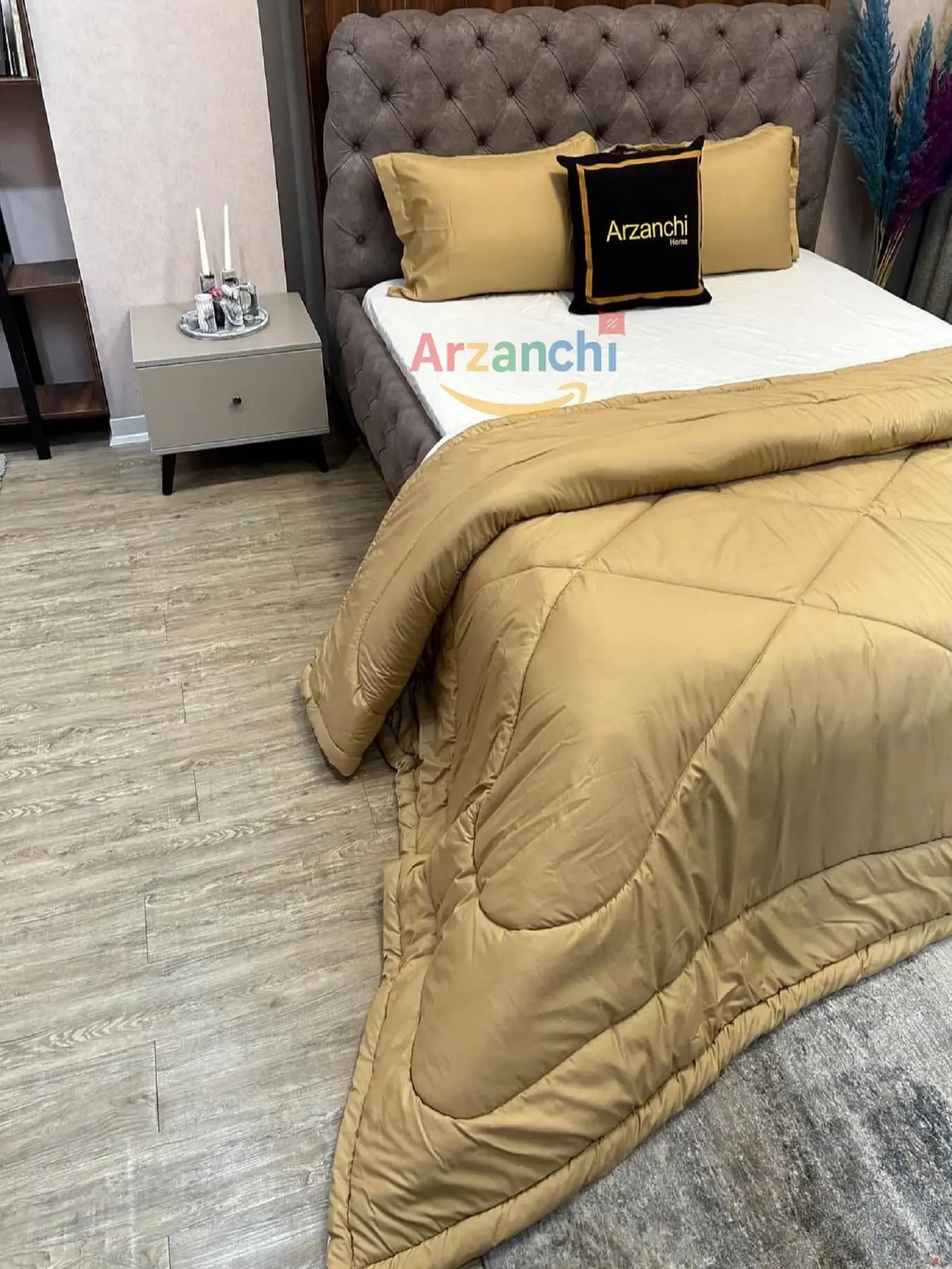 روتختی ساده سفید و طلایی کد S294 ارزانچی — تصویر ۲