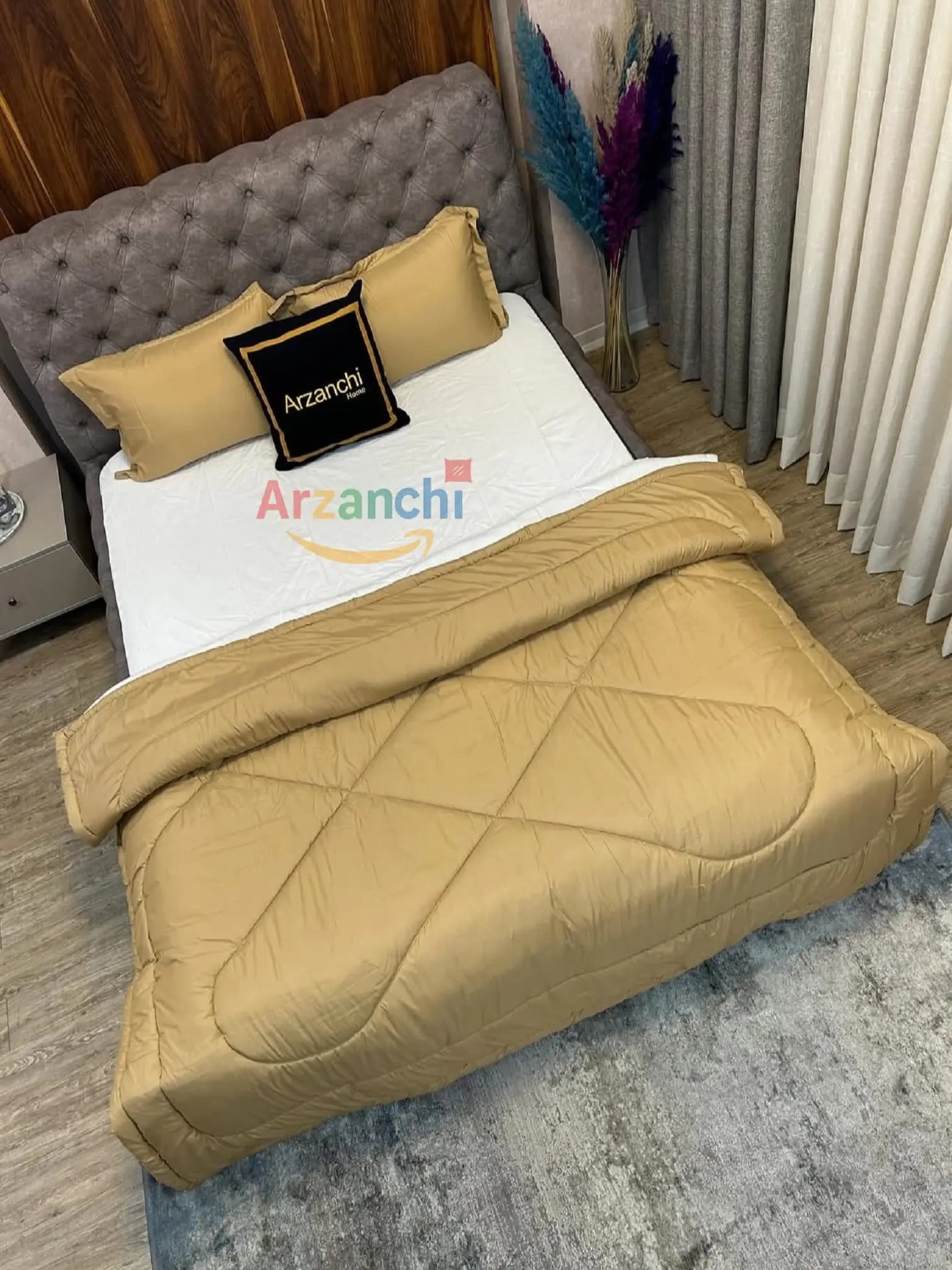 روتختی ساده سفید و طلایی کد S294 ارزانچی — تصویر ۳