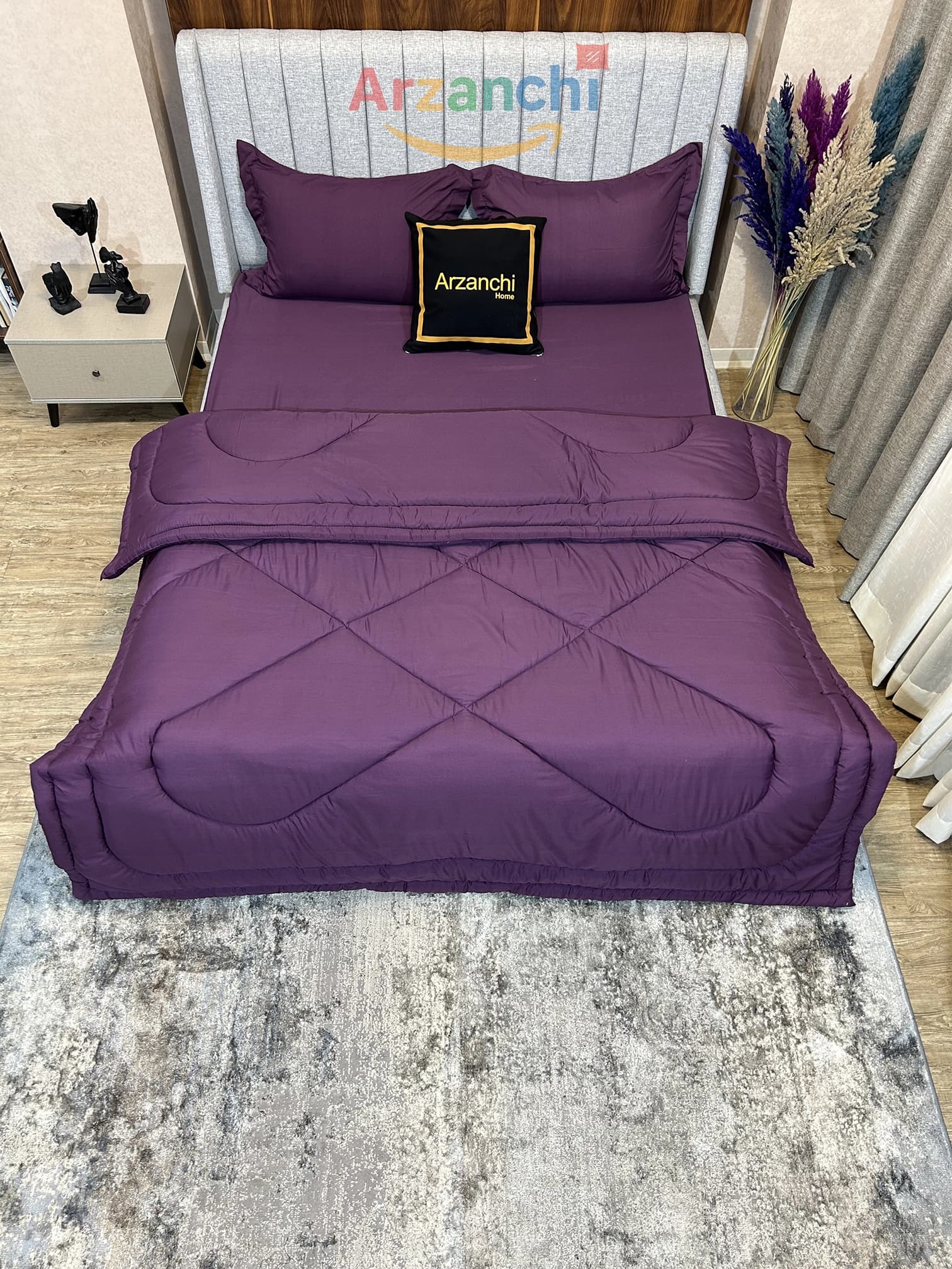 روتختی ساده بادمجانی کد S626 ارزانچی
