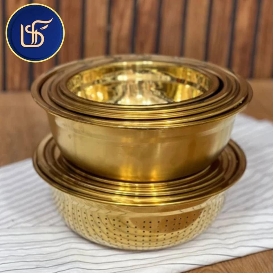 سرویس آبکش و لگن 10 پارچه طلایی یونیک — تصویر ۶