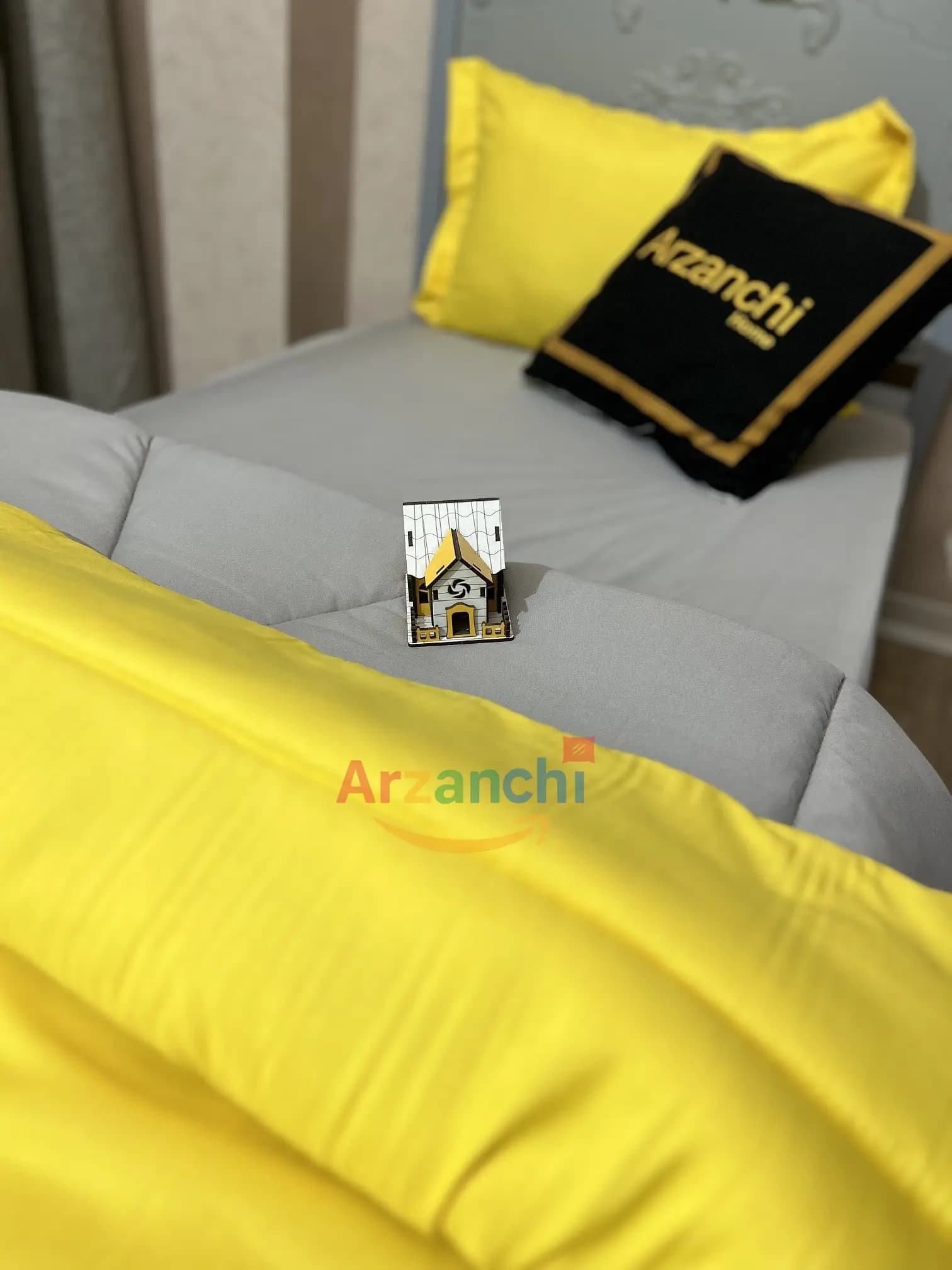 روتختی ساده طوسی و زرد کد S823 ارزانچی — تصویر ۵