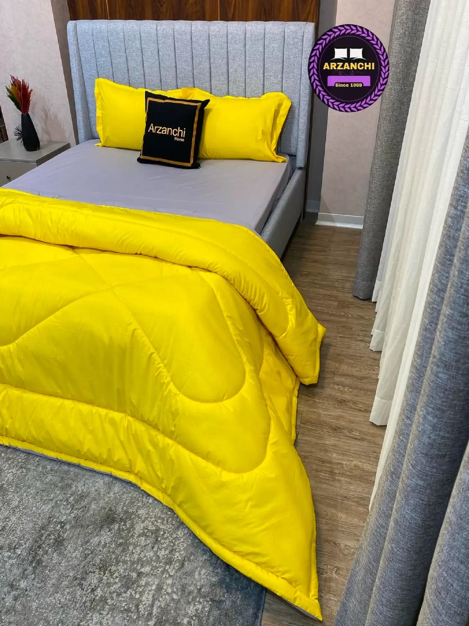 روتختی ساده طوسی و زرد کد S823 ارزانچی — تصویر ۶