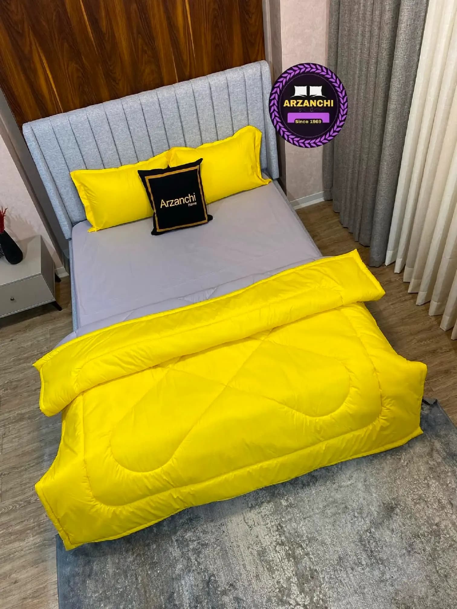 روتختی ساده طوسی و زرد کد S823 ارزانچی — تصویر ۸