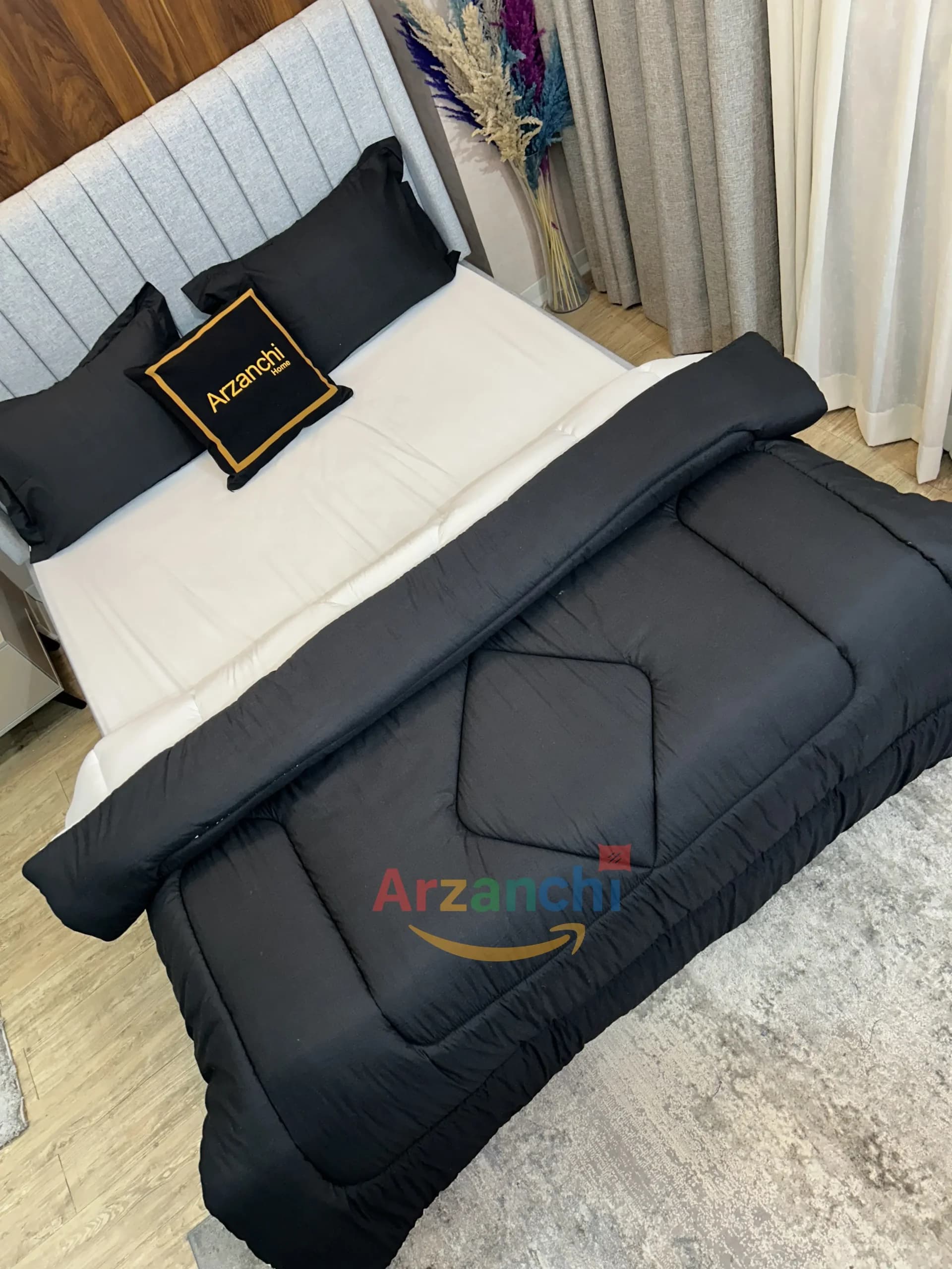 روتختی ساده مشکی و سفید کد S773 ارزانچی — تصویر ۷
