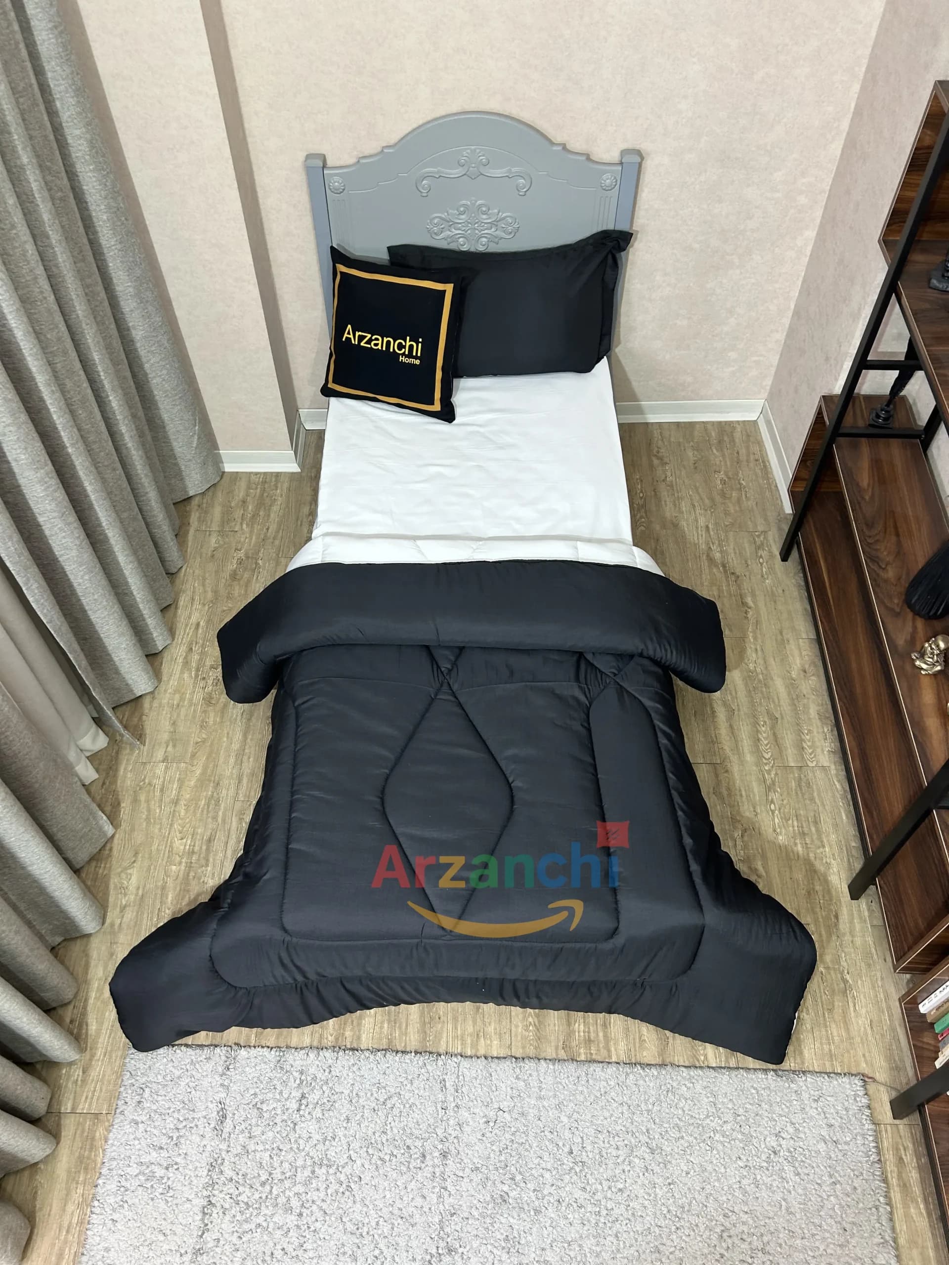 روتختی ساده مشکی و سفید کد S773 ارزانچی — تصویر ۶