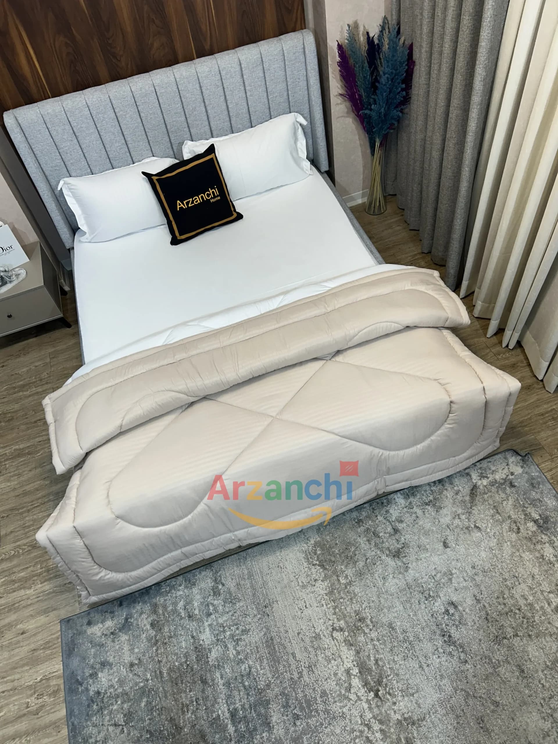 روتختی هتلی کرم و سفید کد H509 ارزانچی — تصویر ۳