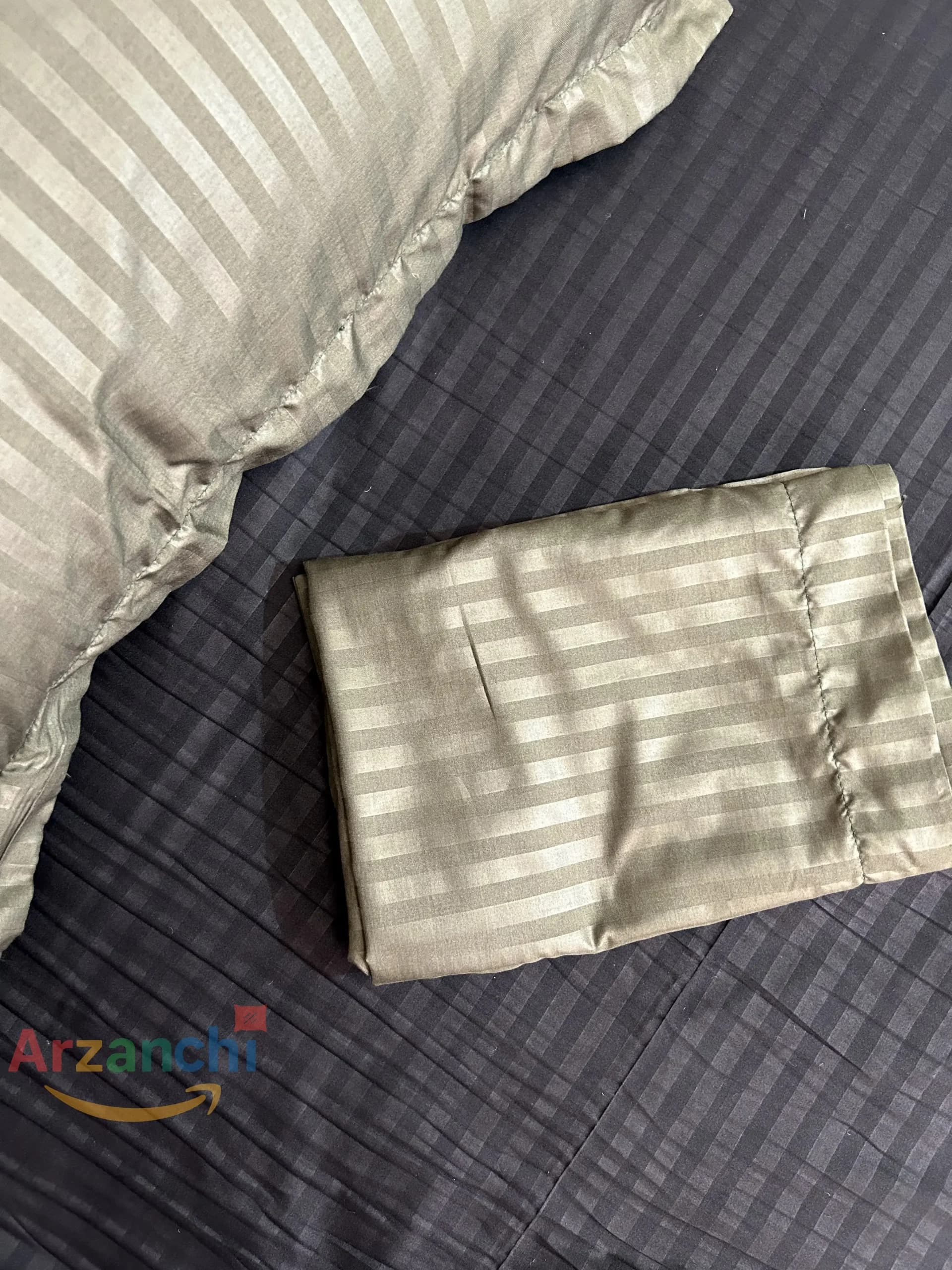 روتختی هتلی سبز ارتشی و مشکی کد H704 ارزانچی — تصویر ۶