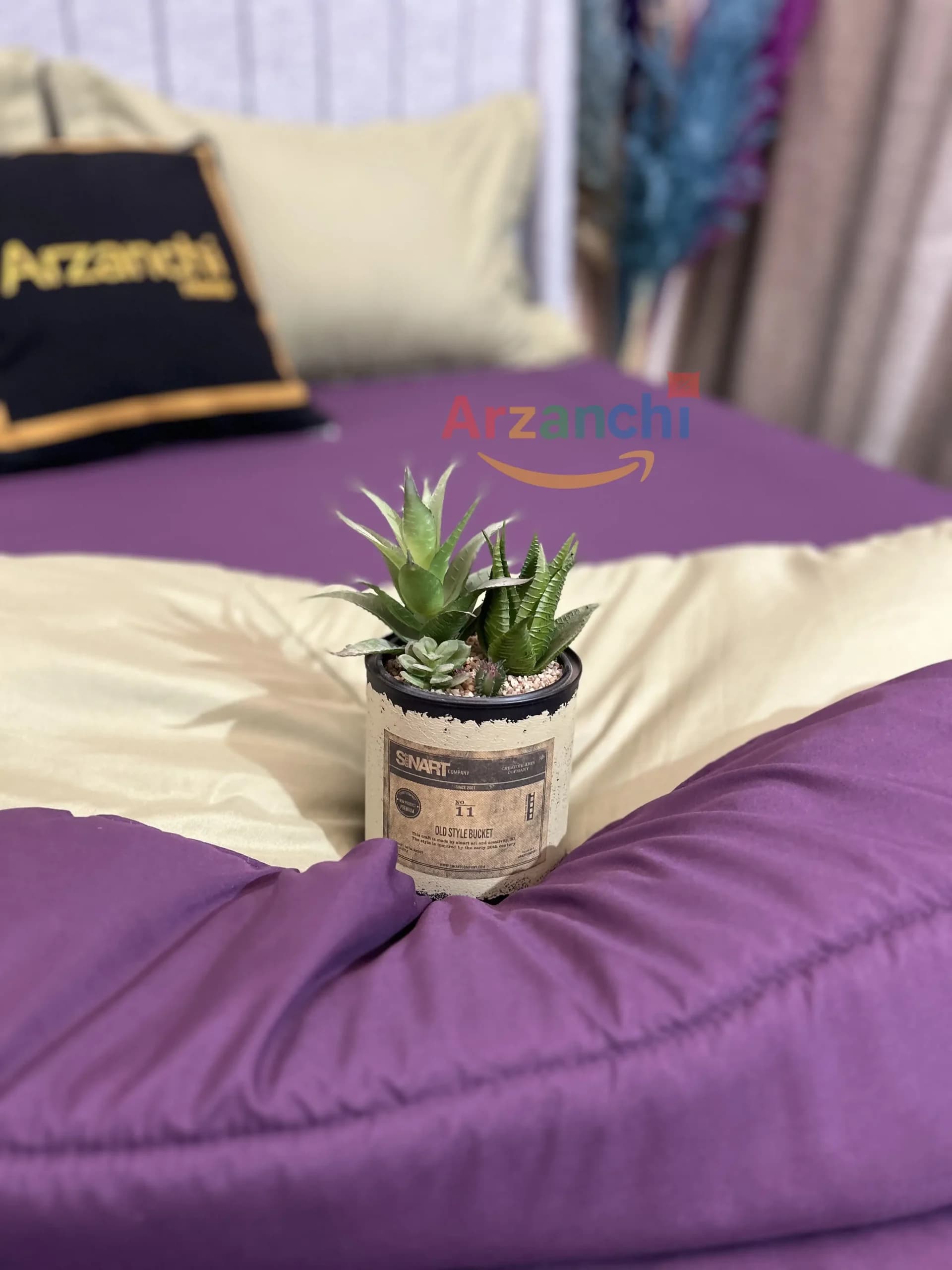 روتختی ساده سبزصدری و بنفش بادمجونی کد S743 ارزانچی — تصویر ۶