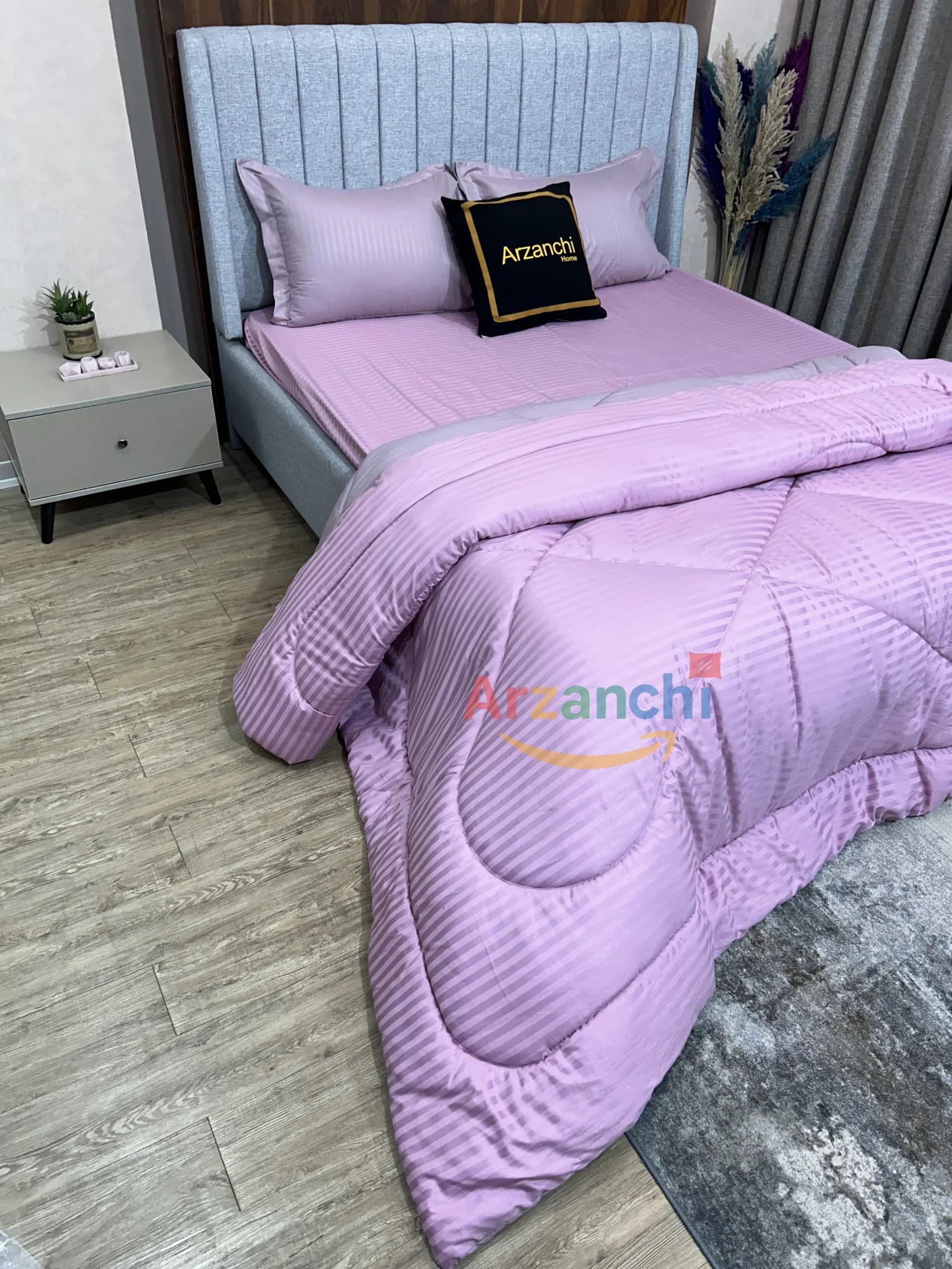 روتختی یک نفره هتلی کالباسی تیره و روشن کد H738 ارزانچی — تصویر ۳