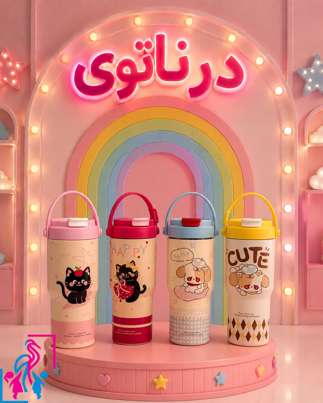 تراول ماگ طرح گربه 650میل