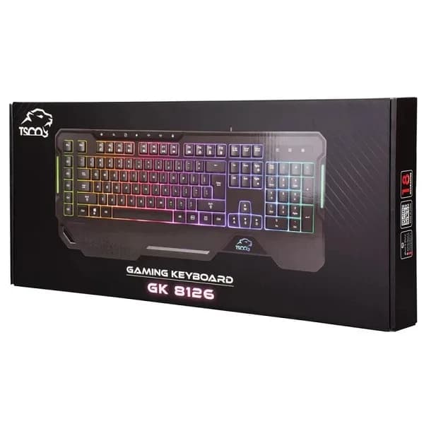 کیبورد گیمینگ تسکو مدل GK 8126، سوییچ ممبران، Full-Size، نورپردازی RGB اصلی — تصویر ۴