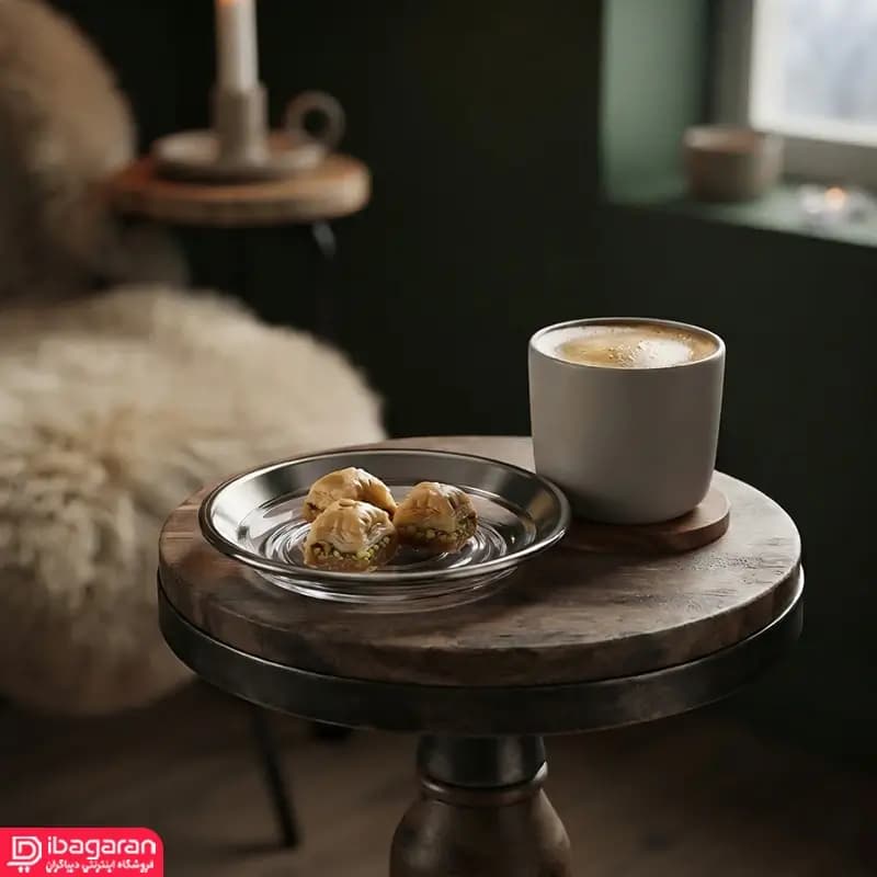 نعلبکی بلور ایرانی حاشیه متالیک 6 عددی — تصویر ۸