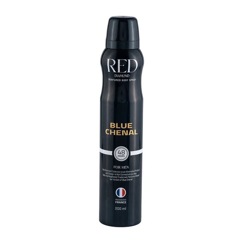 اسپری بدن رد دایموند مدل بلوشنل حجم 200 میل | Red Diamond Blue Chenal