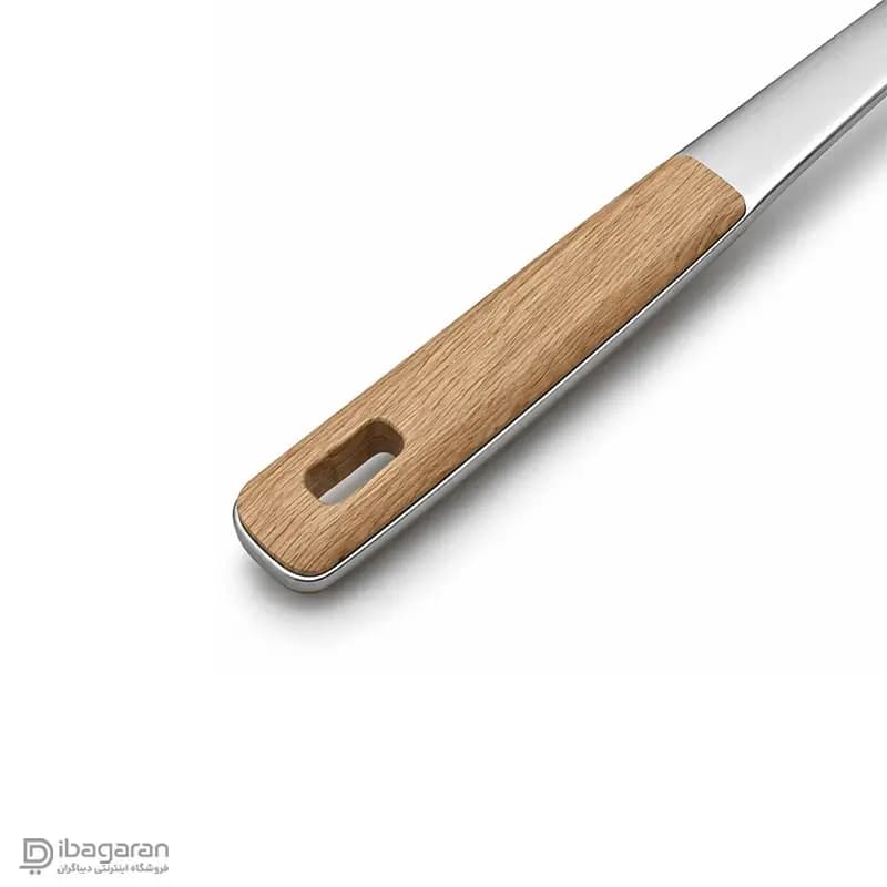 قاشق بزرگ استیل دسته چوبی ریما مدل 13294 — تصویر ۴