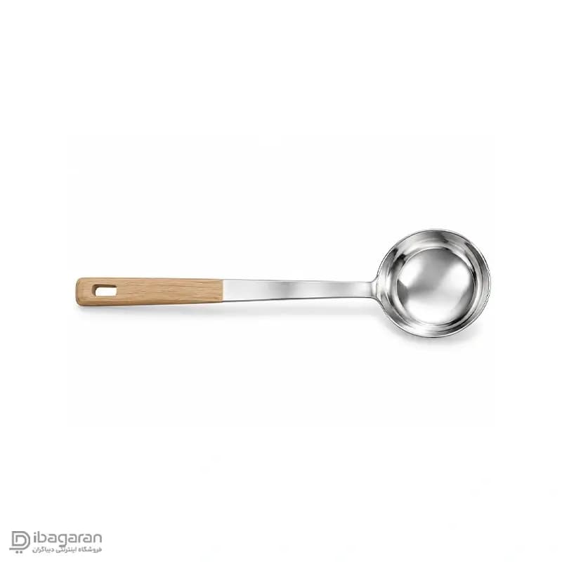 ملاقه استیل دسته چوبی ریما مدل 13296 — تصویر ۵