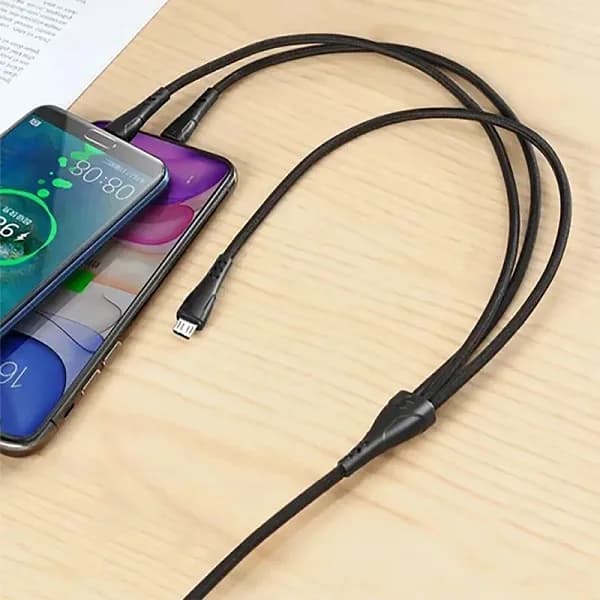 کابل تبدیل USB به Micro USB/ USB-C / لایتنینگ مک دودو مدل ca-6960 طول 1.2 متر اصلی — تصویر ۳