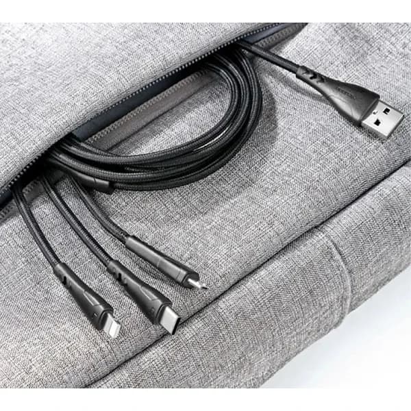 کابل تبدیل USB به Micro USB/ USB-C / لایتنینگ مک دودو مدل ca-6960 طول 1.2 متر اصلی — تصویر ۲