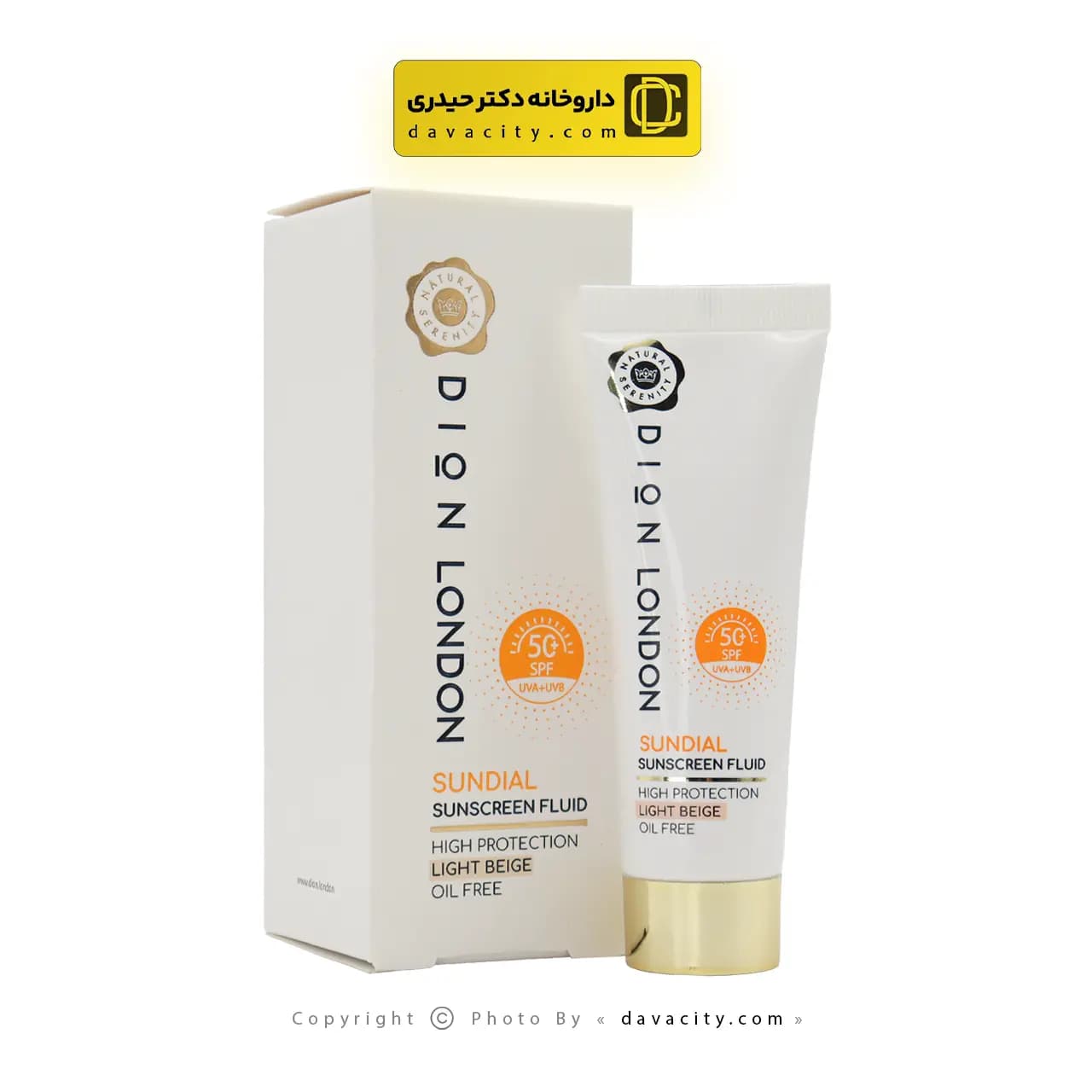 ضد آفتاب فلوئید فاقد چربی و بژ روشن دیون لندن SPF 50 — تصویر ۴
