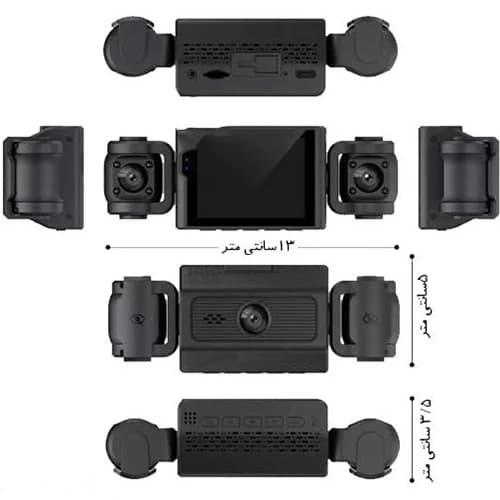 دوربین ثبت وقایع خودرو 4 لنزه وای فای دار بلک باکس WDR3 — تصویر ۳