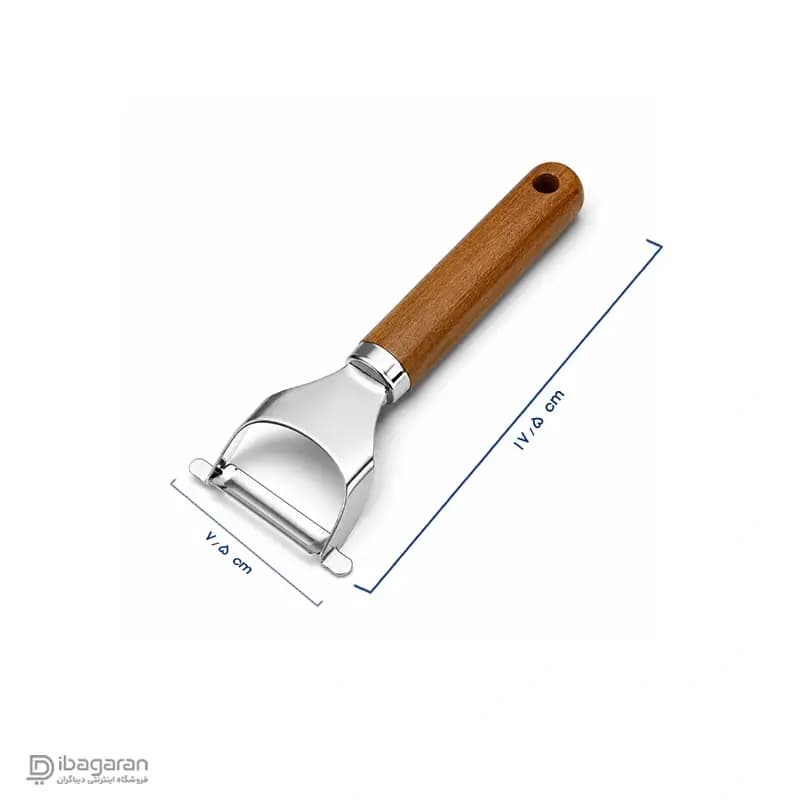 پوست کن استیل دسته چوبی ریما مدل 13253 — تصویر ۲