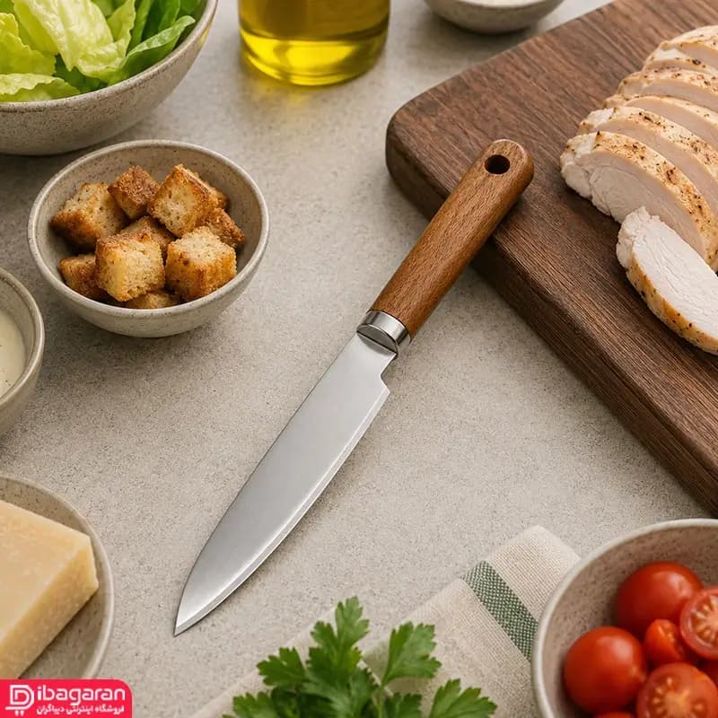 چاقو آشپزخانه دسته چوبی ریما مدل 13250