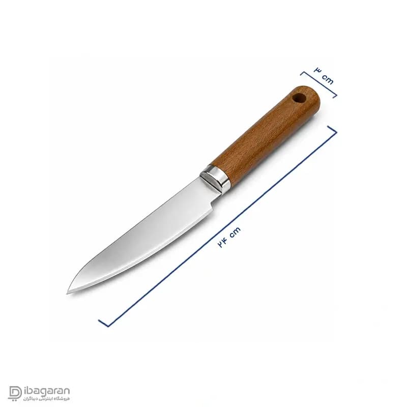 چاقو آشپزخانه دسته چوبی ریما مدل 13250 — تصویر ۲