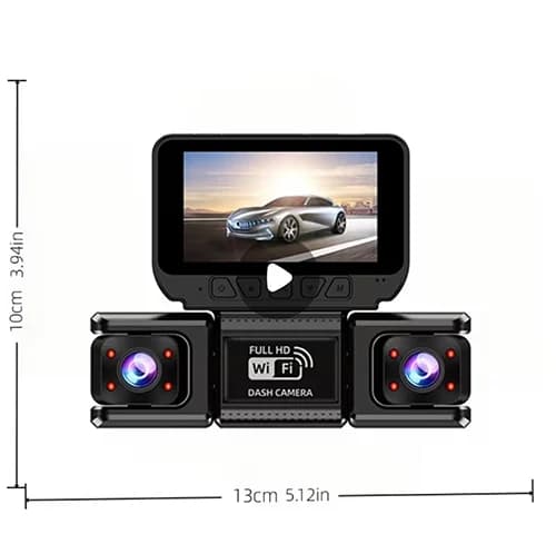 دوربین ثبت وقایع خودرو 4 لنزه وای فای دار Vehicle Blackbox DVR Full HD — تصویر ۵