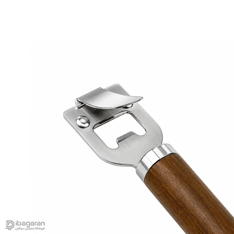 درب بازکن بطری استیل دسته چوبی ریما مدل 13238 — تصویر ۳
