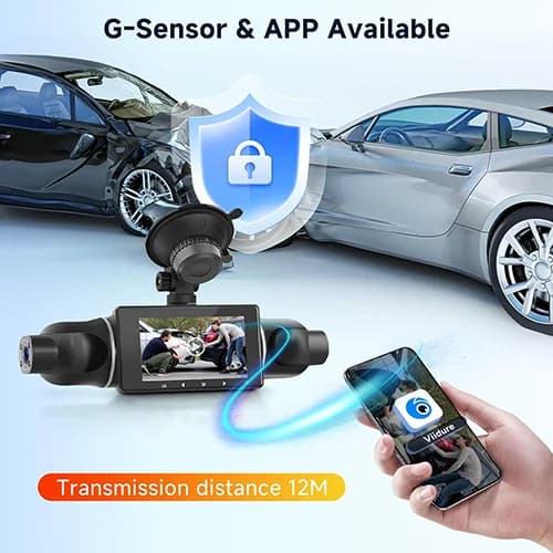 دوربین ثبت وقایع خودرو 4 لنزه 360 درجه وای فای دار Black Box M2 — تصویر ۷