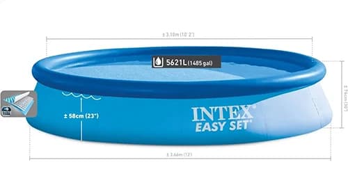 استخر پیش ساخته ایزی ست Easy Set برند اینتکس Intex سایز 366×76 سانتیمتر کد 28130 — تصویر ۶
