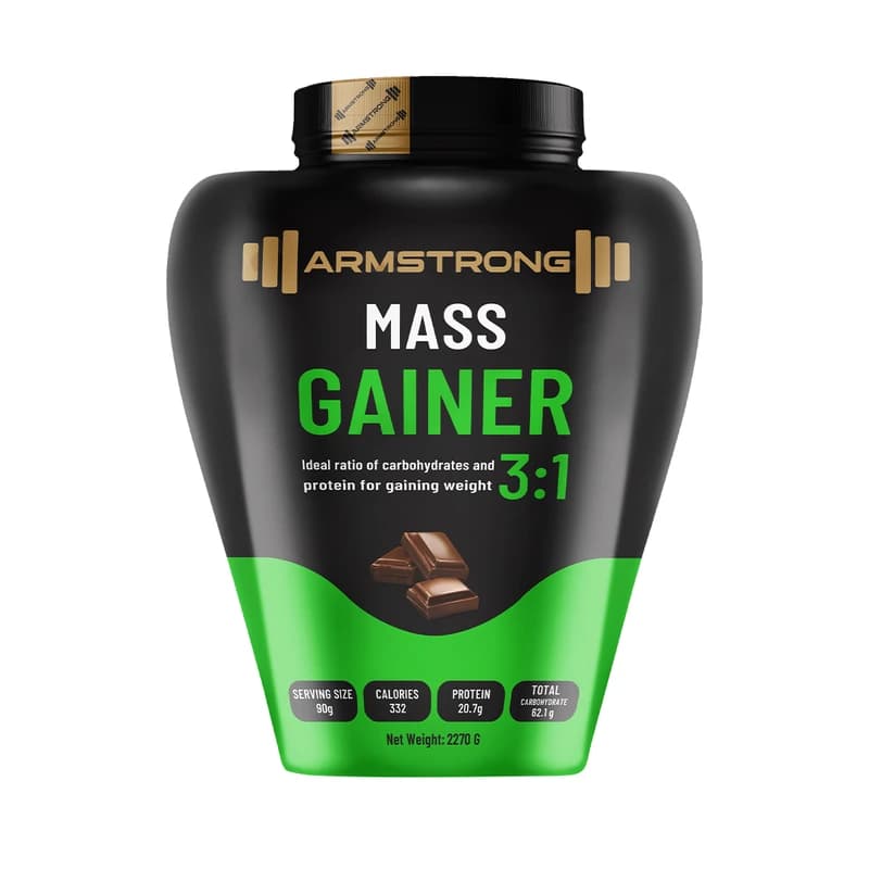 مس گينر وزن ٢٢٧٠ گرمي – برند ارمسترانگ | طعم شكلاتي – Armstrong brand Mass Gainer