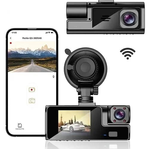 دوربین ثبت وقایع سه لنزه وای فای دار Black Box مدل Super HD 1296P