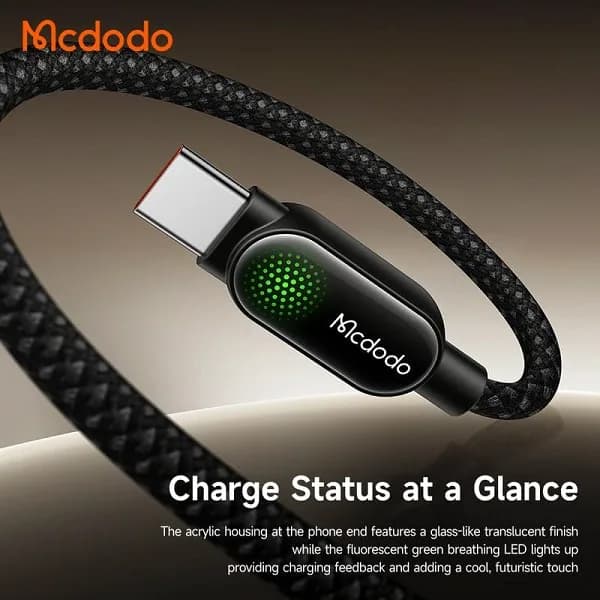 کابل Type-C مک دودو Mcdodo CA-4520 طول 1.2 متر شدت جریان 6 آمپر اصلی — تصویر ۳
