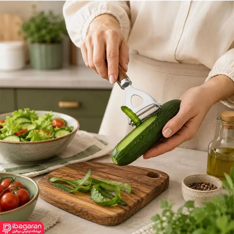پوست کن دسته چوبی ریما مدل 13229 — تصویر ۶