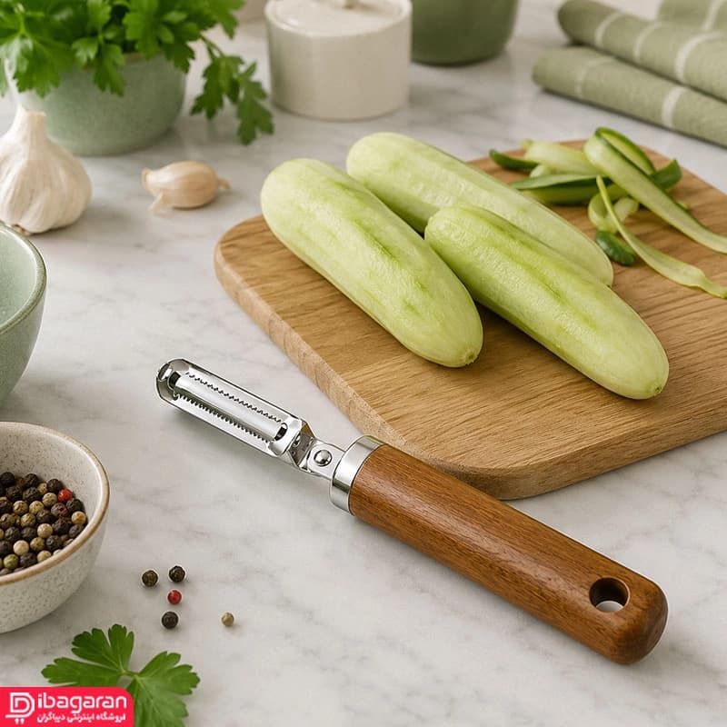 پوست کن عمودی دسته چوبی ریما مدل 13234