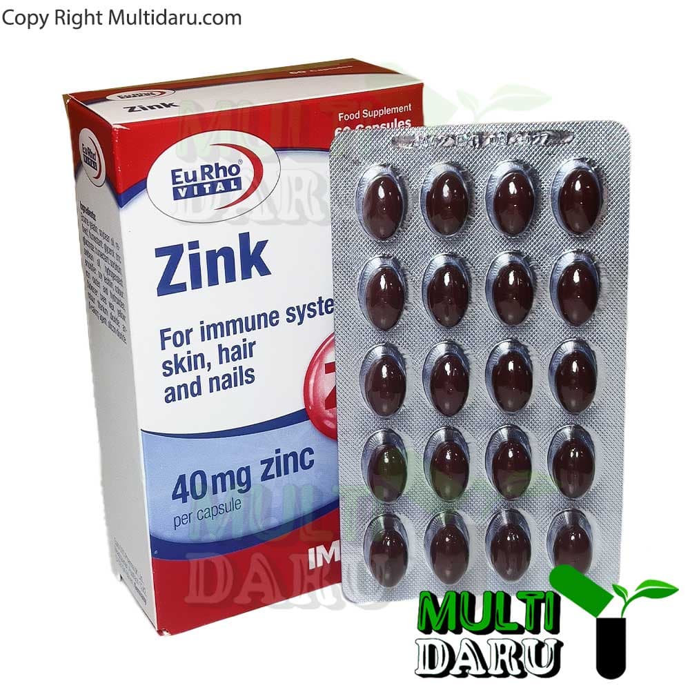 کپسول زینک 40 میلی گرم یوروویتال 60 عددی — تصویر ۸
