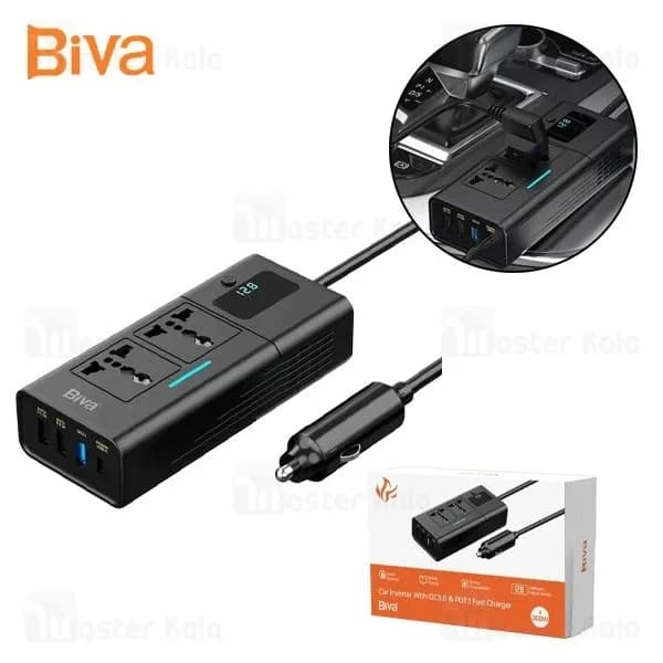 شارژر فندکی و چند راهی برق خودرو بیوا Biva NBQ-101 توان 200 وات — تصویر ۲